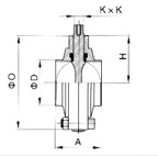D81X衛生級快裝蝶閥(圖1)