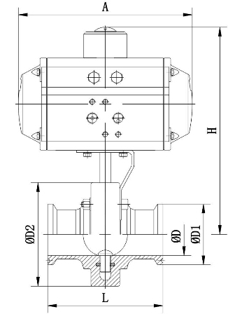 D681X衛(wèi)生級(jí)氣動(dòng)蝶閥(圖1)